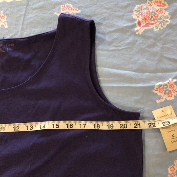Coldwater Creek  Lace Hem Tank Top - Picture 7 of 8